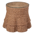 J&D Designs Co Falda Seagrass Wicker / Rattan Side Table in Natural