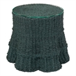 J&D Designs Co Falda Wicker / Rattan Seagrass Side Table Verdigris in Green