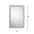J&D Designs Co Penny Wood Rectangle Wall Mirror in Green