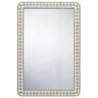 J&D Designs Co Penny Wood Rectangle Wall Mirror in Green