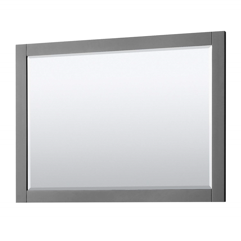 Wyndham Collection Square Sink Wood Single Bathroom Vanity in Gray/Chrome