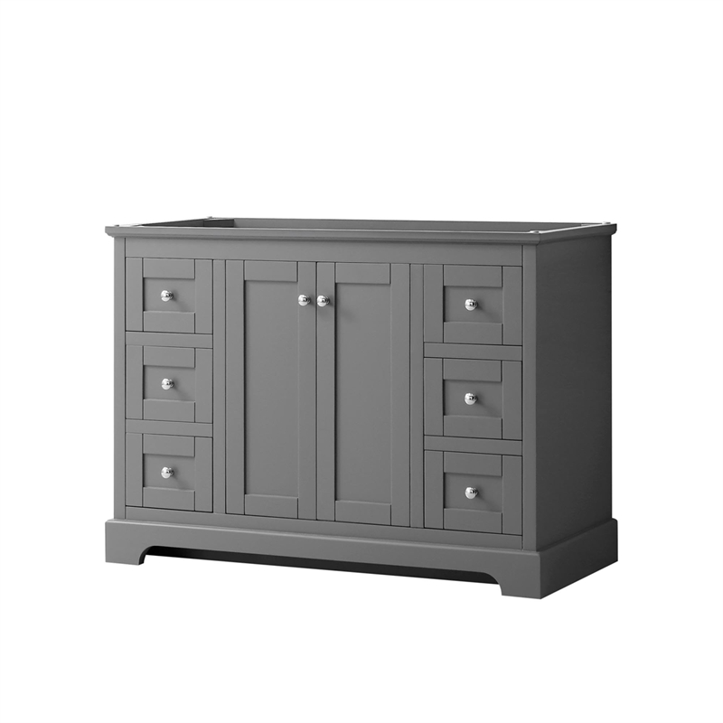 Wyndham Collection Wood Single Bathroom Vanity without Mirror in Dark Gray
