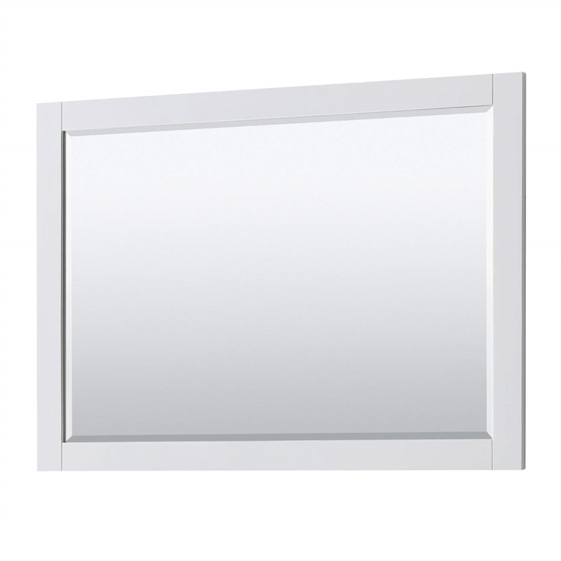 Wyndham Collection Square Sink Wood Single Bathroom Vanity in White/Gold
