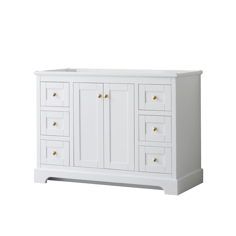 Wyndham Collection Wood Single Bathroom Vanity without Mirror in White