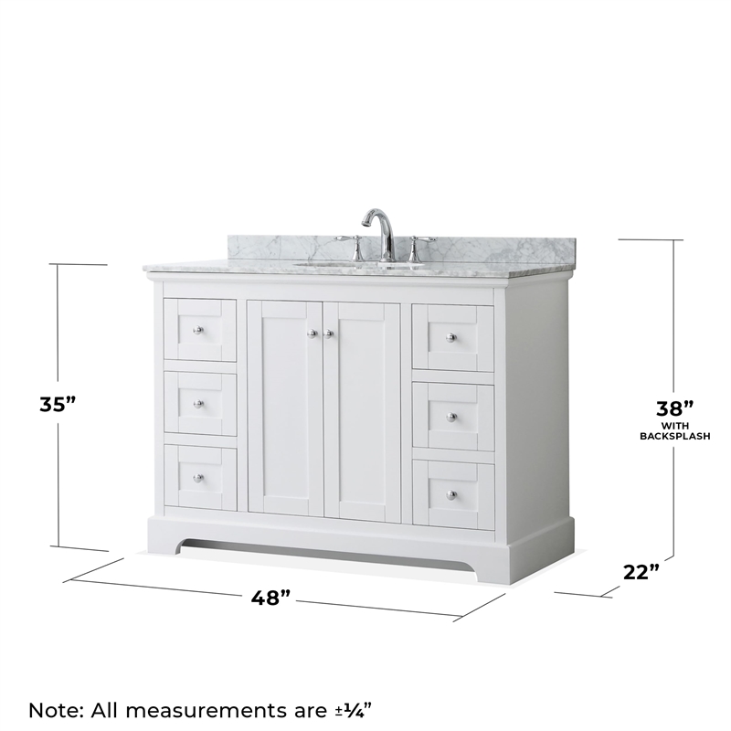 Wyndham Collection Oval-Sink Wood Single Bathroom Vanity in White/Chrome