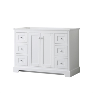 Wyndham Collection Wood Single Bathroom Vanity with No Mirror in White
