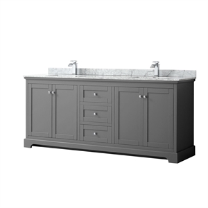 Wyndham Collection 80&quot Square-Sinks Wood Double Bathroom Vanity in Blue