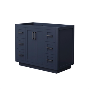 Wyndham Collection Miranda 42&quot No-Sink Wood Single Bathroom Vanity in Blue/Black