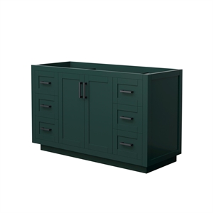 Wyndham Collection Miranda 54&quot Wood Single Bathroom Vanity in Matte Black/Green