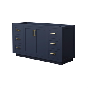 Wyndham Collection Miranda 60&quot No-Sink Wood Single Bathroom Vanity in Blue/Gold