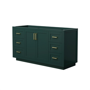 Wyndham Collection Miranda 60&quot No-Sink Wood Single Bathroom Vanity in Green/Gold