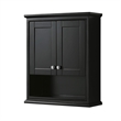 Wyndham Collection Deborah Wood Wall-Mounted Storage Cabinet in Espresso/Chrome