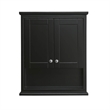 Wyndham Collection Deborah Wood Wall-Mounted Storage Cabinet in Espresso/Chrome