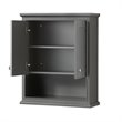 Wyndham Collection Deborah Wood Bathroom Wall-Mounted Storage Cabinet in Gray