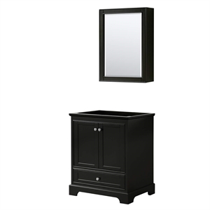 Wyndham Collection Deborah 30&quot Plywood Single Bathroom Vanity in Dark Espresso