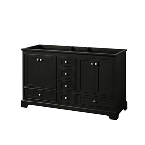 Wyndham Collection Deborah 60&quot No-Sink Wood Double Bathroom Vanity in Espresso