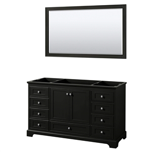 Wyndham Collection Deborah 60&quot No Sink Wood Single Bathroom Vanity in Espresso