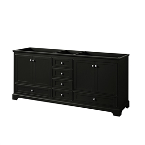 Wyndham Collection Deborah 80&quot No-Sink Wood Double Bathroom Vanity in Espresso