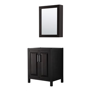 Wyndham Collection Daria 30&quot No-Sink Wood Single Bathroom Vanity in Espresso