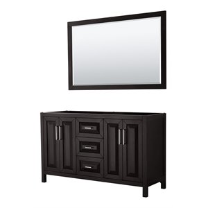 Wyndham Collection Daria 60&quot No-Sink Wood Double Bathroom Vanity in Espresso