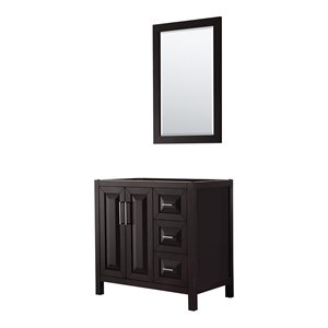 Wyndham Collection Daria 36&quot No Sink Wood Single Bathroom Vanity in Espresso