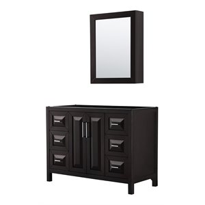 Wyndham Collection Daria 48&quot No-Sink Wood Single Bathroom Vanity in Espresso