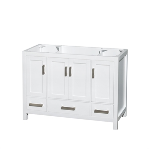 Wyndham Collection Sheffield 47&quot No Sink Wood Single Bathroom Vanity in White