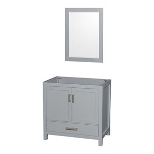 Wyndham Collection Sheffield 35&quot No Sink Wood Single Bathroom Vanity in Gray