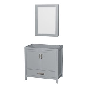 Wyndham Collection Sheffield 35&quot No-Sink Wood Single Bathroom Vanity in Gray