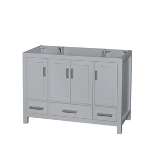 Wyndham Collection Sheffield 47&quot No Mirror Wood Single Bathroom Vanity in Gray