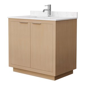 Wyndham Collection Maroni 36&quot Light-Vein Wood Single Bathroom Vanity in Natural