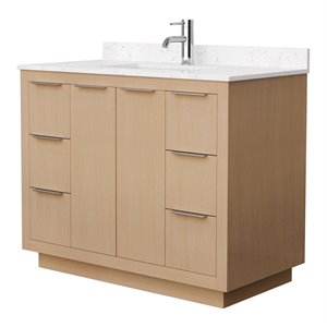 Wyndham Collection Maroni 42&quot Light-Vein Wood Single Bathroom Vanity in Natural