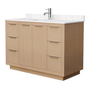 Wyndham Collection Maroni 48&quot Light-Vein Wood Single Bathroom Vanity in Natural