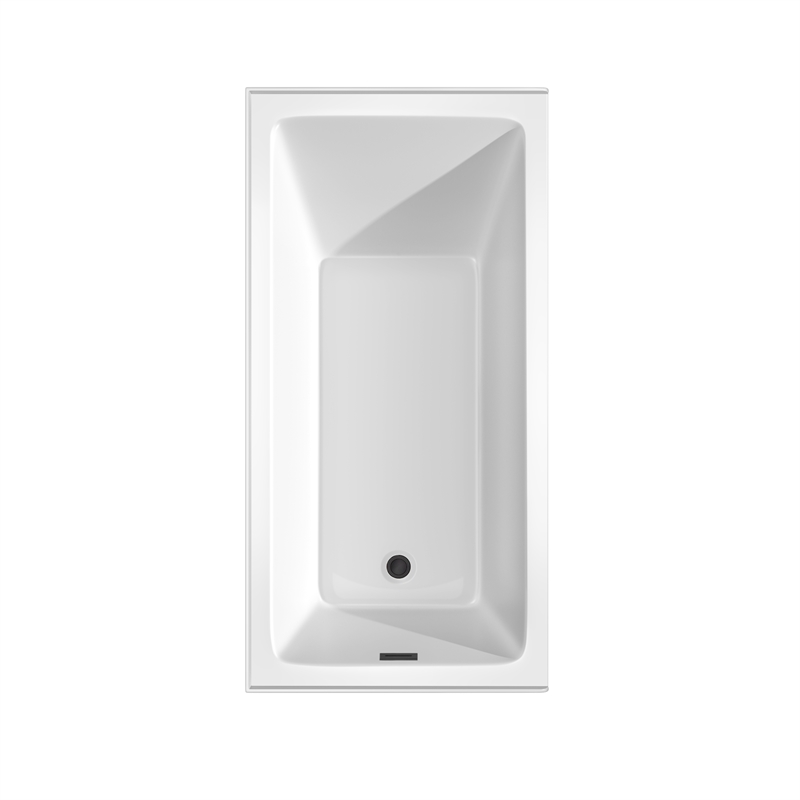Grayley 60x30x18 Inch Alcove Bathtub with Left-Hand Drain & Trim in Matte Black