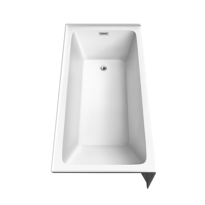 Grayley 60x30x18 Inch Alcove Bathtub w/ Right-Hand Drain&Trim in Polished Chrome