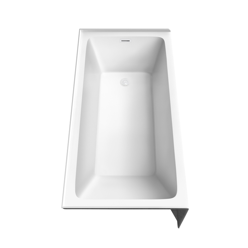 Grayley 60x30x18 Inch Alcove Bathtub with Right-Hand Drain & Trim in Shiny White