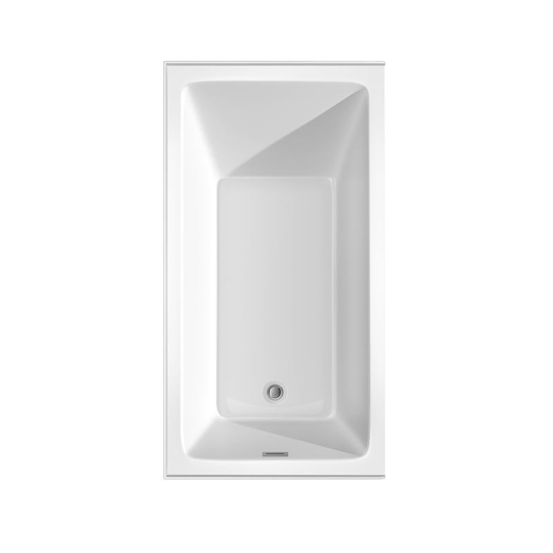 Grayley 60x32x18 Inch Alcove Bathtub w/ Left-Hand Drain &Trim in Polished Chrome