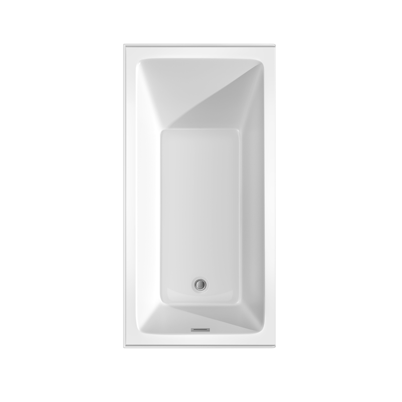 Grayley 60x30x18 Inch Alcove Bathtub w/ Left-Hand Drain &Trim in Polished Chrome