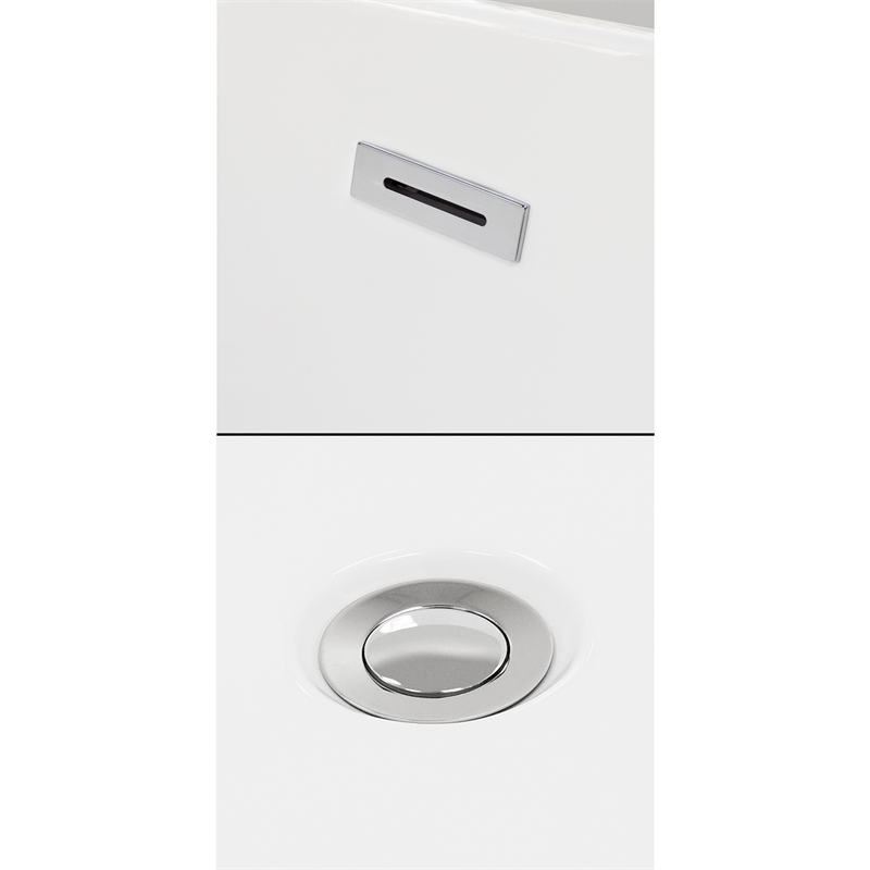 Grayley 60x30x18 Inch Alcove Bathtub w/ Left-Hand Drain &Trim in Polished Chrome