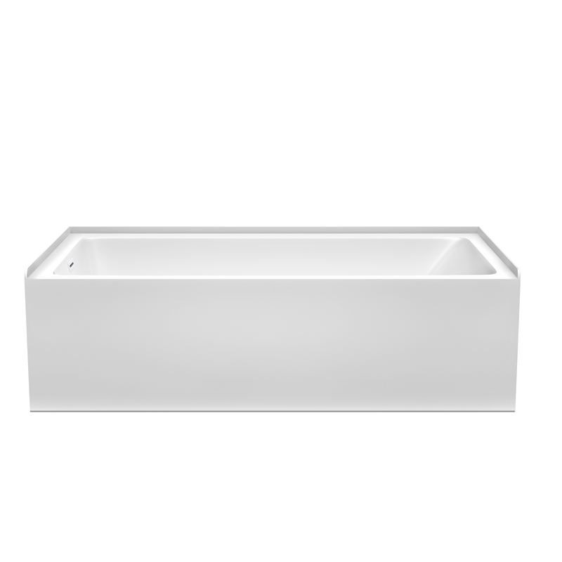 Grayley 60x32x18 Inch Alcove Bathtub with Left-Hand Drain & Trim in Shiny White