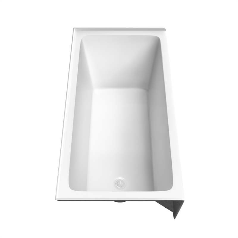 Grayley 60x32x18 Inch Alcove Bathtub with Left-Hand Drain & Trim in Shiny White