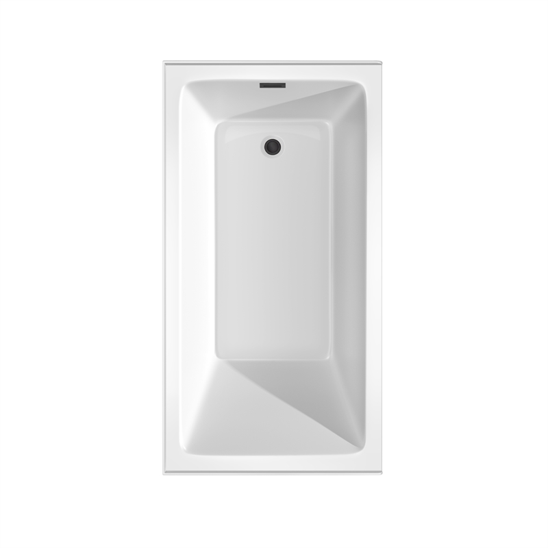 Grayley 60x32x18 Inch Alcove Bathtub with Right-Hand Drain & Trim in Matte Black