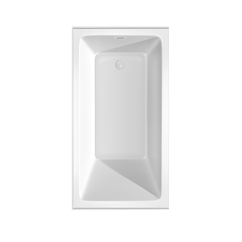 Grayley 60x32x18 Inch Alcove Bathtub with Right-Hand Drain & Trim in Shiny White