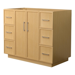 Elan TK 42&quot Light Oak Single Vanity & No Top & No Sink & Nickel Trim