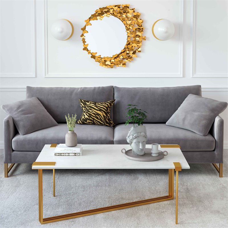 Butterfly Gold Iron Mirror