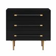 Trident Black Acacia Wood Nightstand