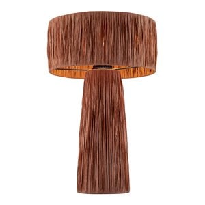 Shelby Rafia Brick Red Table Lamp