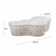 Slab White Marble Coffee Table
