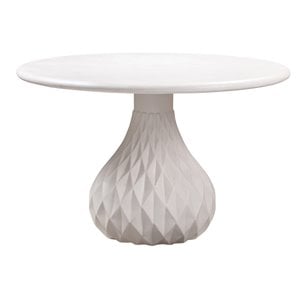 TOV Furniture Tulum 30&quotH Transitional Concrete Stone Dining Table in Ivory