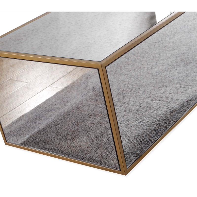 TOV Furniture Lana Mirrored Large Coffee Table